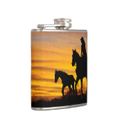 Kolf van Cowgirl Sunset Horseback Ride Drink Heupfles (Rechts)