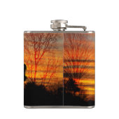 Kolf van Cowgirl Sunset Horseback Ride Drink Heupfles (Achterkant)