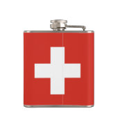 Kolf van de Zwitserse vlag Heupfles (Achterkant)