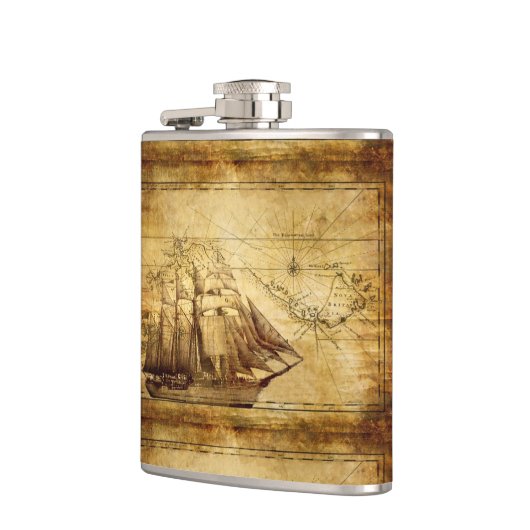 kolf voor de explorator van piratenschepen heupfles (Links)