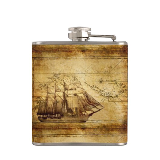 kolf voor de explorator van piratenschepen heupfles (Achterkant)