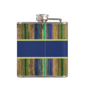  kolf voor kleurrijke houten wand heupfles (Achterkant)