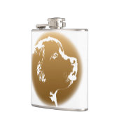 Kolf voor Newfoundland Aangepaste Hondenliefhebber Heupfles (Links)