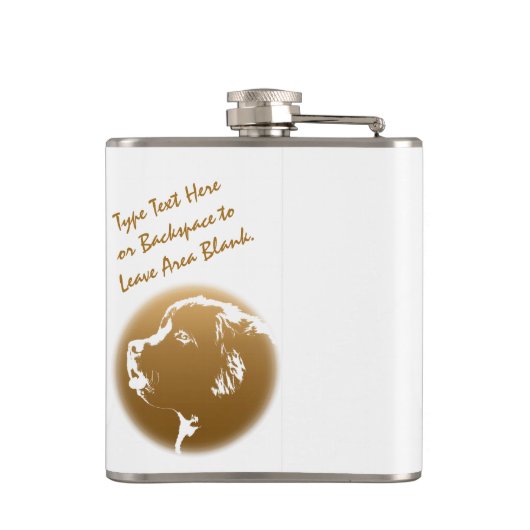 Kolf voor Newfoundland Aangepaste Hondenliefhebber Heupfles (Achterkant)