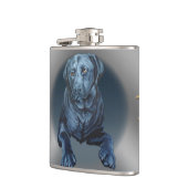 Kolf voor zwarte lak Aangepaste labrador Retriever Heupfles (Links)