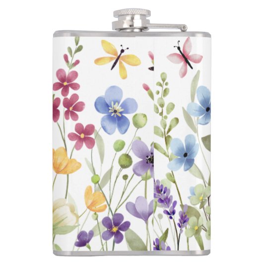 Kolf: Wildflowers Design Heupfles (Achterkant)