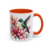 Kolfkleurige Bloemen Mok Vogel Liefhebber Geschenk