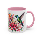 Kolfkleurige Bloemen Mok Vogel Liefhebber Geschenk