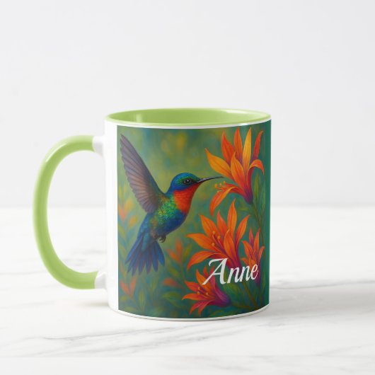 Kolfmug met kolibrie mok (Links)