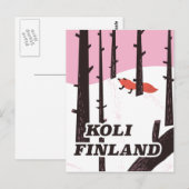 Koli Finland vintage reisposter Briefkaart (Voorkant / Achterkant)
