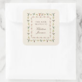 Kolibri-ex-libris Vierkante Sticker (Tas)