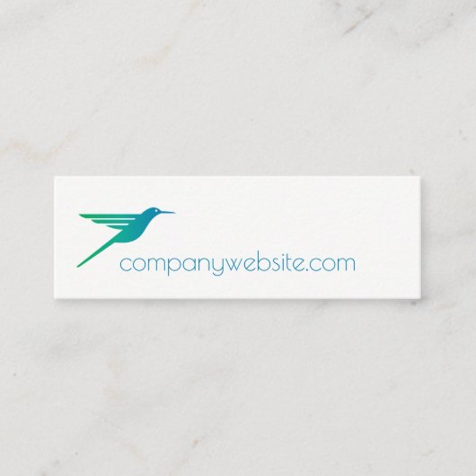Kolibri-logo Mini Visitekaartje (Voorkant)