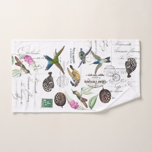 Kolibri Vogels Schildpadden Bloem Bad Handdoek Set (Handdoek)