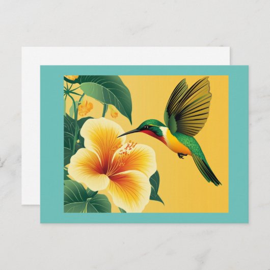 KOLIBRIE #1 Briefkaart (Voorkant / Achterkant)