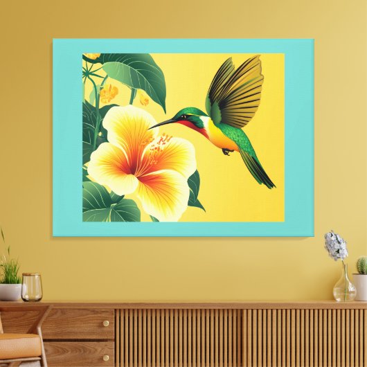 KOLIBRIE #1 CANVAS AFDRUK (Insitu (Woonkamer))