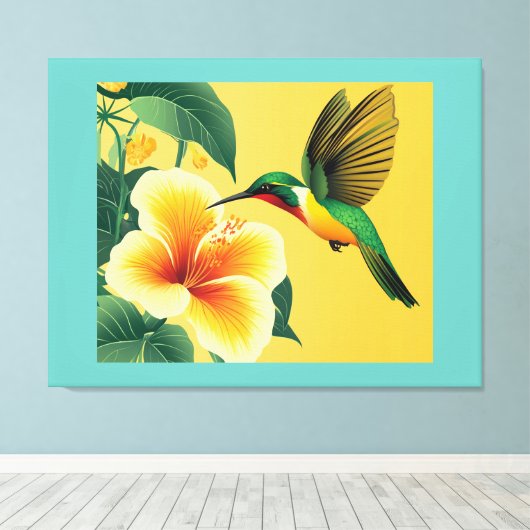 KOLIBRIE #1 CANVAS AFDRUK (Insitu (Houten vloer))