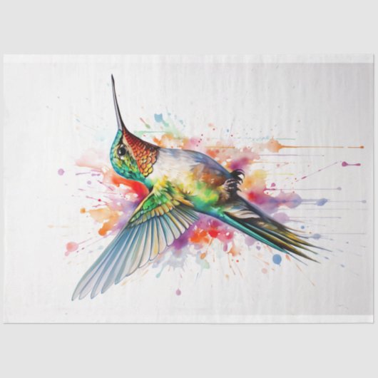 Kolibrie 6 Decoupage papier (Voorkant)