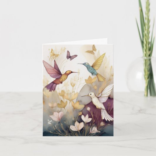 Kolibrie Aardtinten Kaart (Voorkant)