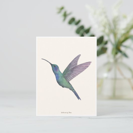 Kolibrie Aquarel Briefkaart (Staand voorkant)