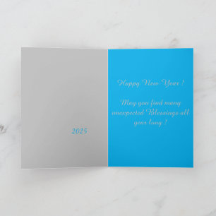 Kolibrie aquarel: Gelukkig Nieuwjaar 2025! Kaart