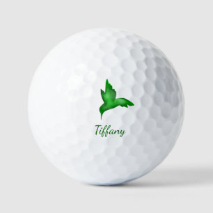 kolibrie aquarel levendig groen verzadigd golfballen