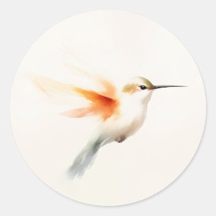 Kolibrie Aquarel Ronde Sticker