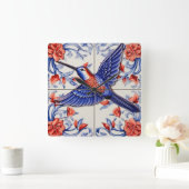 kolibrie Azulejo Vierkante Klok (Huis)