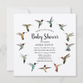 Kolibrie Baby Shower Uitnodiging (Voorkant)