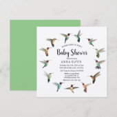 Kolibrie Baby Shower Uitnodiging (Voorkant / Achterkant)