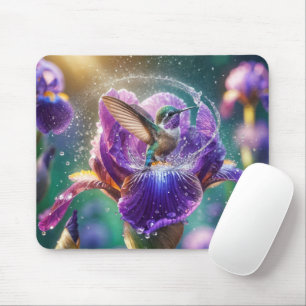 Kolibrie Baden In Een Iris Muismat