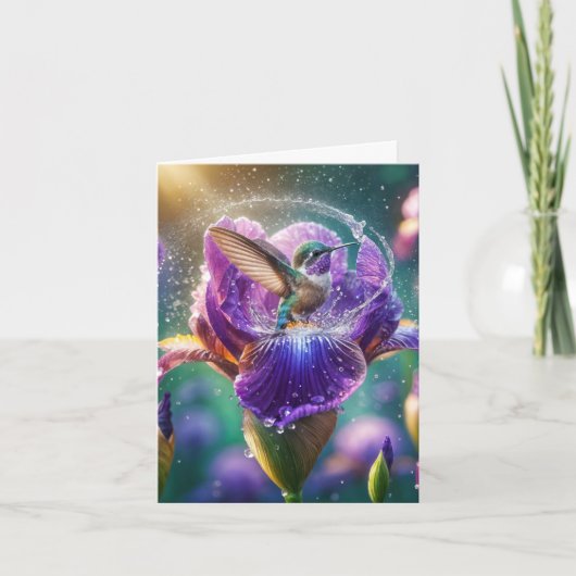 Kolibrie Baden in Iris Note Kaart (Voorkant)