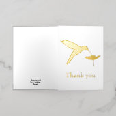 Kolibrie Bedankt Folie Wenskaart (Buiten Laag)