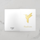 Kolibrie Bedankt Folie Wenskaart (Buiten Laag)