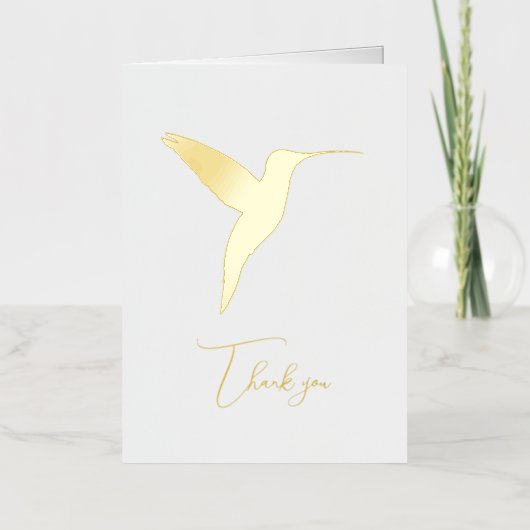 Kolibrie Bedankt Folie Wenskaart (Voorkant)