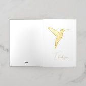 Kolibrie Bedankt Folie Wenskaart (Buiten Laag)