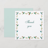 Kolibrie Bedankt Notitiekaartje (Voorkant / Achterkant)