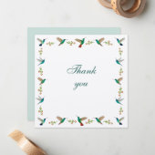 Kolibrie Bedankt Notitiekaartje (Voorkant / Achterkant in situ)