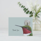 kolibrie bedankt voor je platte kaart (Staand voorkant)