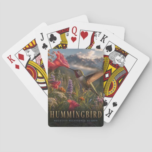 Kolibrie Bergweide DIEREN Poker Pokerkaarten (Achterkant)