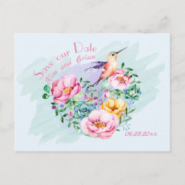 Kolibrie Bewaar onze datum Briefkaart