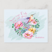 Kolibrie Bewaar onze datum Briefkaart (Voorkant)