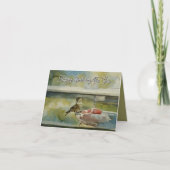 Kolibrie bij het raam gevouwen Wenskaart Kaart (Voorkant)