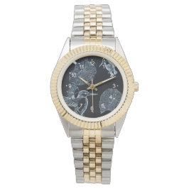 Kolibrie Blauw in de tuin Horloge