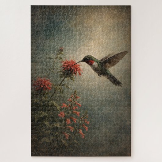 Kolibrie Bloei | Vogelschildering | Puzzel (Verticaal)