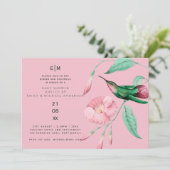 Kolibrie Bloem Baby Couples Shower Modern Kaart (Staand voorkant)