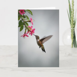 Kolibrie Bloem Moederdagkaart Kaart