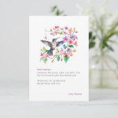 Kolibrie Bloemenkrans Bedankkaart (Staand voorkant)