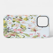 Kolibrie Bloementuin Vintage Illustratie iPhone Hoesje (Achterkant horizontaal)