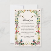 Kolibrie Bloemetuin Baby Shower Bedankkaart (Voorkant)
