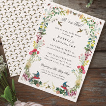 Kolibrie Bloemige Vintage Baby Shower